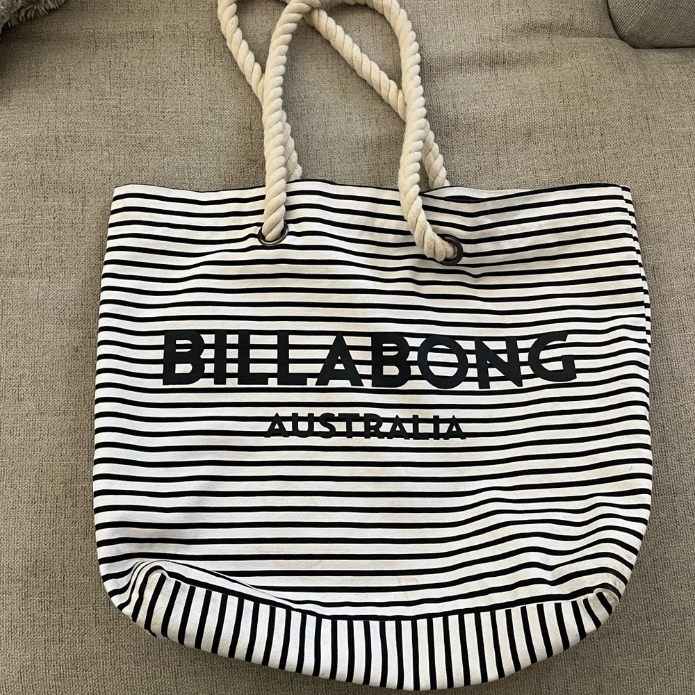 Billabong Striped Tote Bag